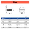 BELLAY M2–M6 Stainless Steel Slotted Flat Round-Head Screws, GB947 (M6, 6 mm, 2 pcs) view 2