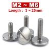 BELLAY M2–M6 Stainless Steel Slotted Flat Round-Head Screws, GB947 (M6, 6 mm, 2 pcs) view 4