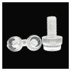BELLAY M3 M4 M5 M6 M8 Clear Transparent Acrylic Plastic Knurled Slotted-Head Hand-Tightening Screw, DIY (Color: 40mm, Size: M5) view 2
