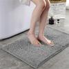 Odot Non-Slip High-Pile Chenille Bath Mat, Machine Washable, 40 x 60 cm, Light Gray view 1