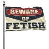 Gym Flag, Beware of Fetish Flag, Spring Flag, Garden Flag, Outdoor, Bar, Decoration (Size: 120 x 180 cm) view 1