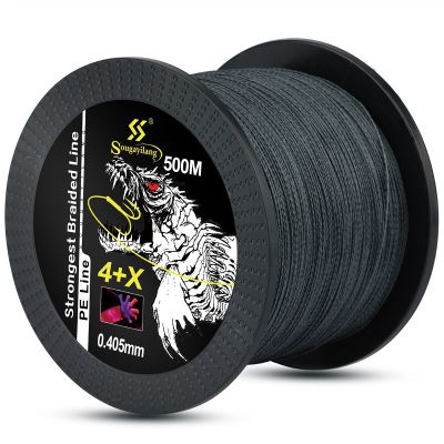 New 4-Strand Braided Fishing Line, 150 m/500 m, Multifilament, Dark Gray, 150 m, 0.148 mm, 10 kg