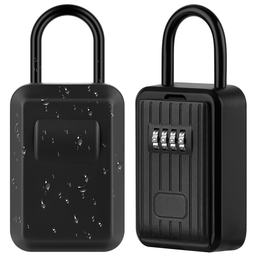 TEUEN Waterproof Key Safe with Shackle, 4-Digit Combination Lock