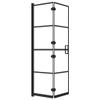 VACARX Tempered Glass Shower Screen 80 x 140 cm, Black view 2