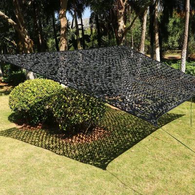 Black Double-Layer Hunting Camouflage Shade Net, 2 x 3 m, 3 x 5 m, 4 x 5 m, 4 x 6 m, 8 x 10 m (Selected Size: 3.5 x 6 m / 11.4 x 19.6 ft)