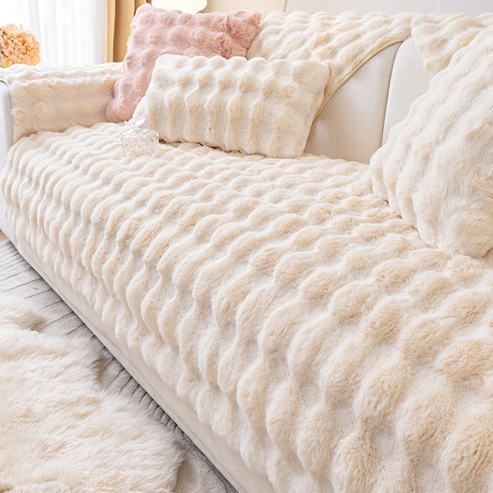 DHGTEP Velvet Sofa Cover for L-Shaped Sectionals, 90 x 180 cm, Color 23