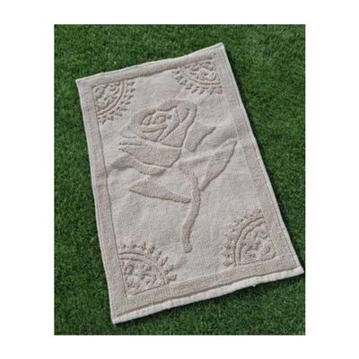 L'ATELIER 17 Rectangular Bedroom Rug in Pure Cotton with Rose, "Maddy" Shabby Chic, 6 Variants, 70 x 140 cm/Celeste