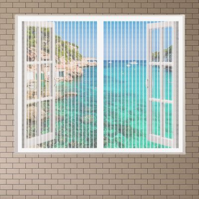 Invisible Mosquito Net for Windows, 235 × 250 cm, White, No Drilling