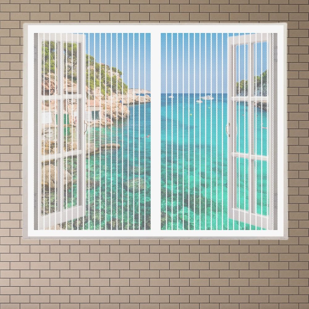 Invisible Mosquito Net for Windows, 235 × 250 cm, White, No Drilling