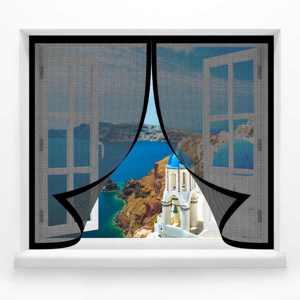 Mosquito Window Screen 140 x 170 cm, Black