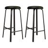 KAMPCO PU Leather Bar Stools, Set of 2, Backless Counter Stools with Metal Frame view 1