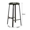 KAMPCO PU Leather Bar Stools, Set of 2, Backless Counter Stools with Metal Frame view 2