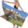 SIHATE Microfiber Beach Towel, Donkey 3D Print, 80 x 160 cm view 2