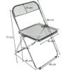 TUITUI Set of 2 Folding Transparent Dining Chairs view 2