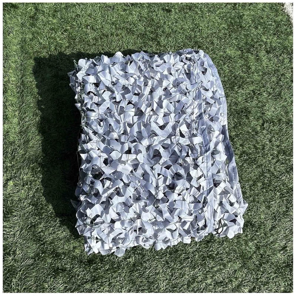 DLLY Camouflage Net Sun Shade, 6 x 11 m (19.7 x 36 ft), Gray
