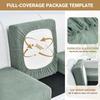 BXFUL Stretch Sofa Seat Cushion Cover, 4-Seater, Gray/Green view 4