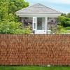 MZQMK Bamboo Fence, Natural Reed Fence Roll, Eco-Friendly Bamboo Fence Panel, Curtain Sunshade for Garden, Patio, Villa, Restaurant, Hotel, 2.6 x 2.1 m view 1