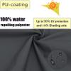 Waterproof Rectangular Sun Shade Sail 4.5 x 7 m, Polyester, Anthracite/Sky Blue view 4