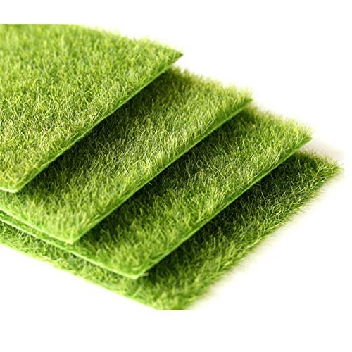 BANGHA Artificial Grass Turf, 3-Piece Outdoor Green Moss Decor, 15 x 15