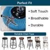 YOPOIY Round Bar Stool Covers, 2-Piece Set, Printed Stretch Covers, Soft, Washable, Removable view 4