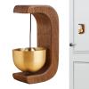 FASSME Magnetic Wooden Doorbell with Copper Bell view 1