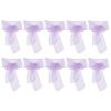 Mokylor 10-Piece Organza Chair Sashes, Elegant Chair Decorations for Weddings, Receptions, Events and Banquets, Light Purple view 1