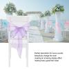 Mokylor 10-Piece Organza Chair Sashes, Elegant Chair Decorations for Weddings, Receptions, Events and Banquets, Light Purple view 2