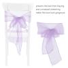 Mokylor 10-Piece Organza Chair Sashes, Elegant Chair Decorations for Weddings, Receptions, Events and Banquets, Light Purple view 3