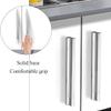 Kitchen Cabinet Handles, 2 Matte Silver Aluminum Drawer Pulls, 64 mm Hole Spacing view 2