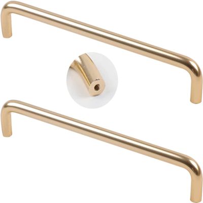 Kitchen Cabinet Handles, Gold Bow Pulls, Aluminum Alloy, 2-Pack