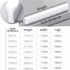 2 White Round T-Shaped Aluminum Alloy Cabinet Handles, 192 mm Hole Spacing view 2
