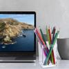 4-Pack Clear Acrylic Pen Holders, Square Desk Organizers view 3
