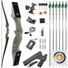 HNZMDY 60-Inch Takedown Recurve Bow and Arrow Set, 20–60 lb, 50 lb, Gray, Left-Handed view 1