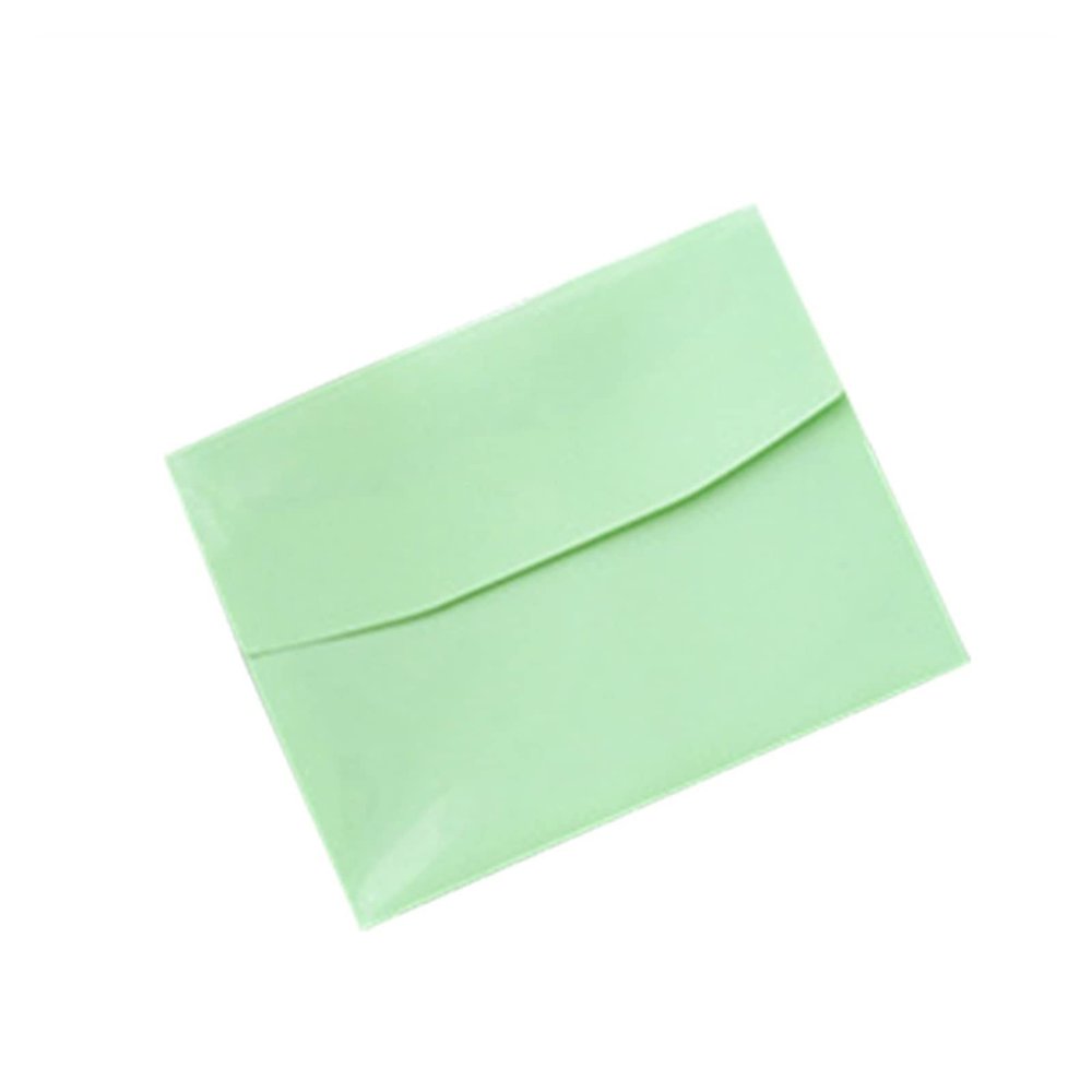 luckxuan A4 2-Piece Ring Binder/Clipboard File Folder, PVC, Button Closure, Large-Capacity Document Pouch, Light Green