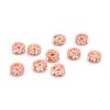 Vintageparts 5 mm Rose Gold-Tone Brass Spacer Beads with Rhinestones, 10 Pieces view 1