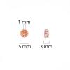 Vintageparts 5 mm Rose Gold-Tone Brass Spacer Beads with Rhinestones, 10 Pieces view 4
