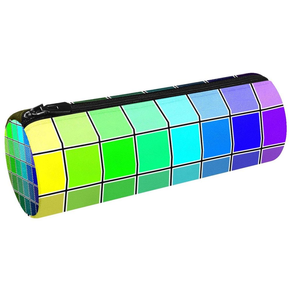 Cool Color Swatches Canvas Pencil Case, Multi#01, 20 x 6.3 cm