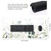 CANFLASHION Gaming Mouse Pad, XXL Desk Mat, Green and Gold Tropical Leaves, 89.9 x 40.1 cm view 2