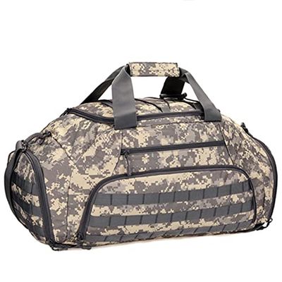 KLZUOPT Hiking Backpack, 35 L, Sports Bag, Tactical Military Backpack, Waterproof, for Sports and Camping, 14-Inch Laptop and Camera, Men's, Black Camo 45 L