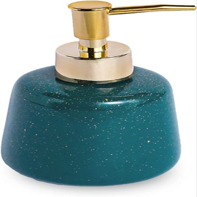 WEROFY Ceramic Pump Soap Dispenser, Blue
