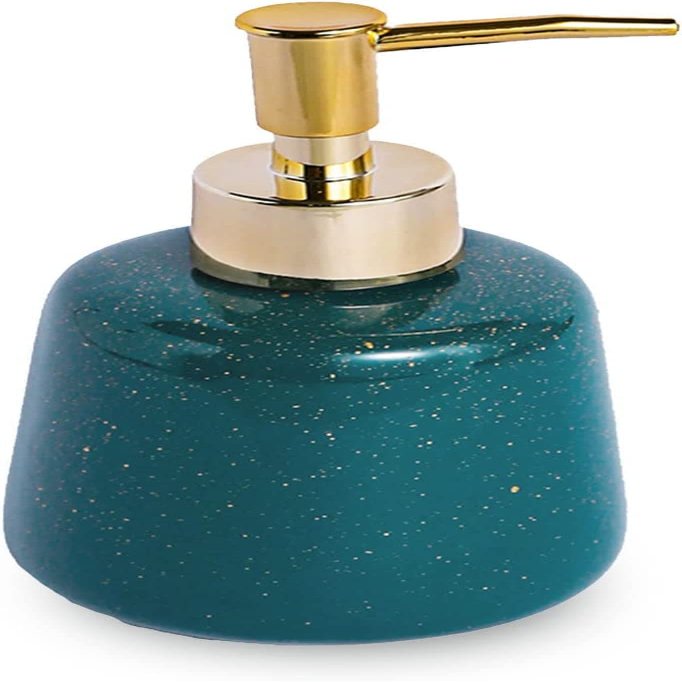 WEROFY Ceramic Pump Soap Dispenser, Blue