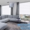 Premium No-Drill Double Roller Blind, Clamp-Fix, 85 x 150 cm - White view 2