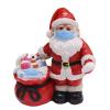 Delux Christmas Santa Statue with Face Mask, Standing Tabletop Decoration view 1