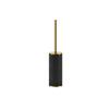 Gessi Inciso Freestanding Toilet Brush Set, Matte Black Container, 58544, Brushed Brass PVD view 1
