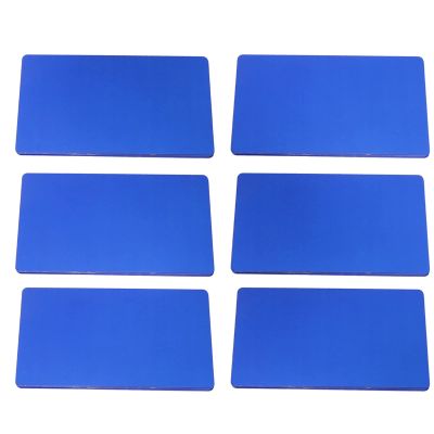 HERCHR Metal Business Card Blanks, 50 Aluminum Plates, Printable Sublimation Blanks, Blue