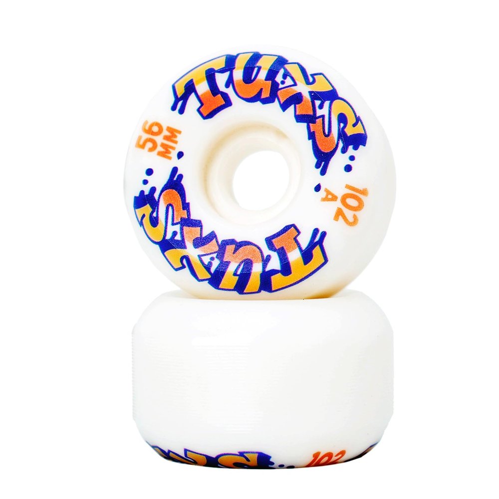 TUXS Skateboard Wheels, 56 mm, 102A, Pro Side Cut, SHR, Premium Bearings