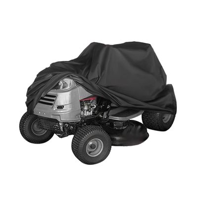 Black Polyester Lawn Mower Cover with Lock Hole and Buckle