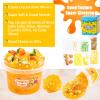 LAWOHO Clear Slime, 10.2 oz Mango Jelly Cube Glitter Fluffy Slime for Kids Ages 6–10 view 2