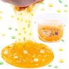 LAWOHO Clear Slime, 10.2 oz Mango Jelly Cube Glitter Fluffy Slime for Kids Ages 6–10 view 3