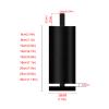 4 Aluminum Furniture Legs, 8 cm, Silver, M6 Thread, Height-Adjustable view 2